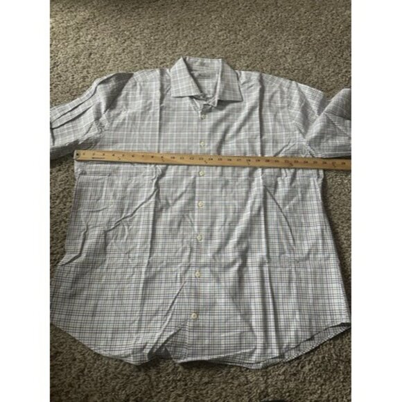 Peter Millar Mens Check Pattern Long Sleeve Button up Shirt Size XL Colorful - Picture 7 of 12